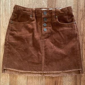 Brown Corduroy Skirt